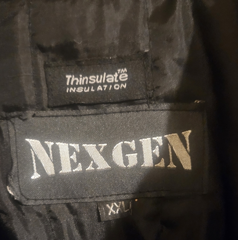 Nexgen Mens Thinsulate Motorcycle Jacket Zip Out Liner Vented WP Black Sz 2XL - Picture 10 of 10